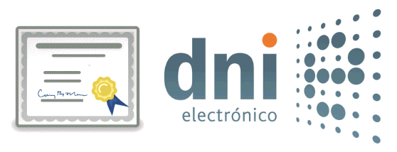 Iconos de certificado digital y DNI